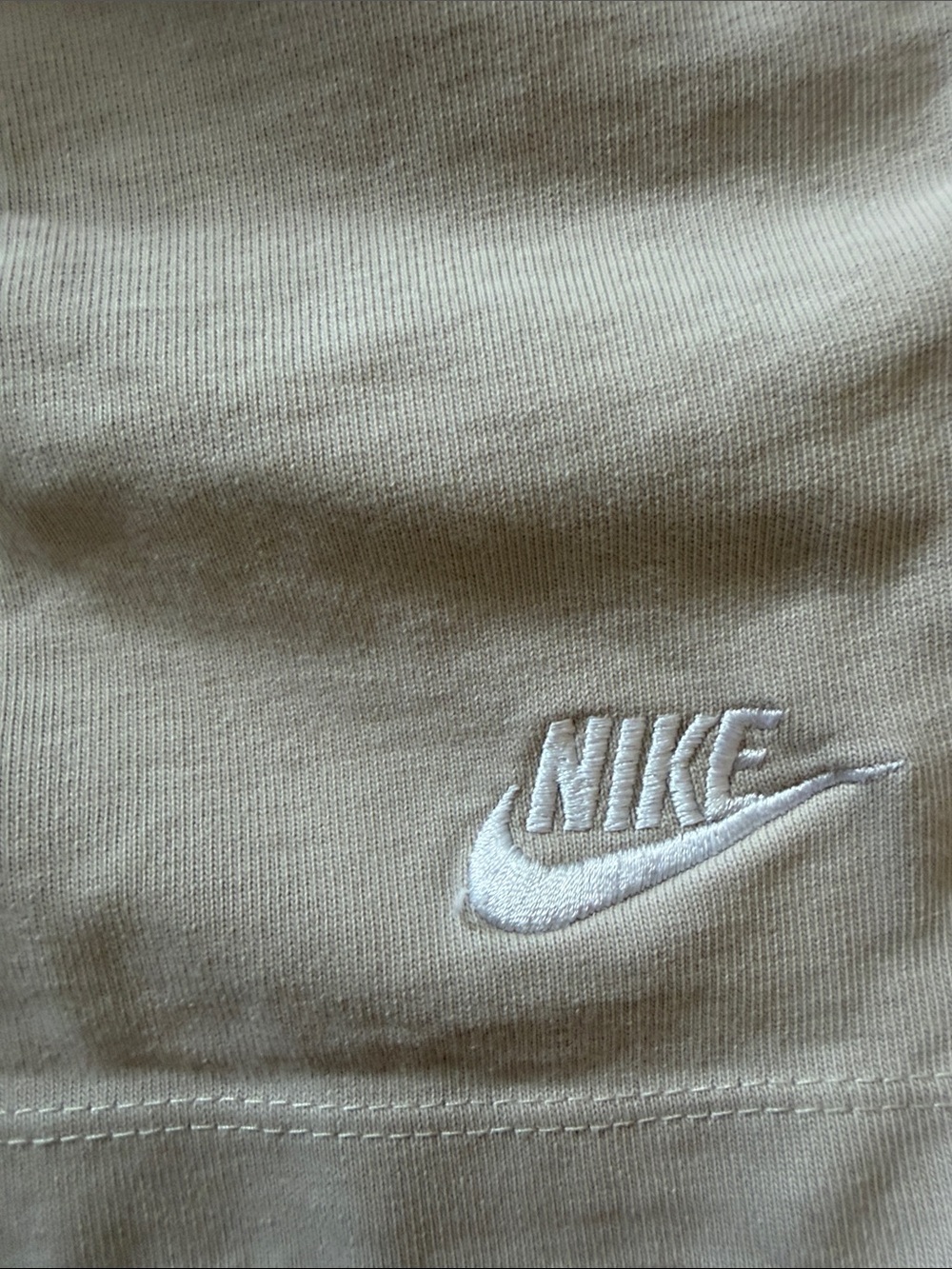 Nike Women's Light Cream Washed Out Athletic Shorts - Picture 3 of 3